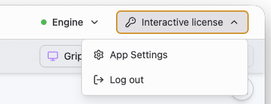 在个人账户菜单中选择 App Settings 唤起设置面板