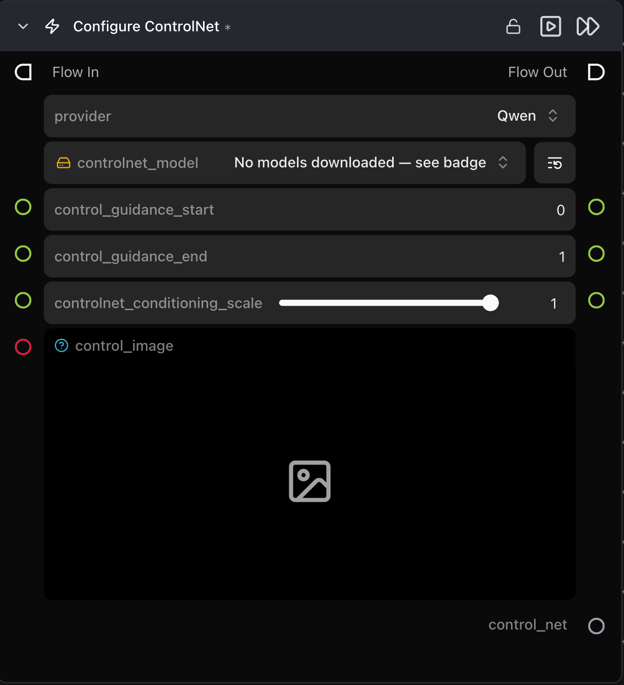 Configure ControlNet 算子节点外观