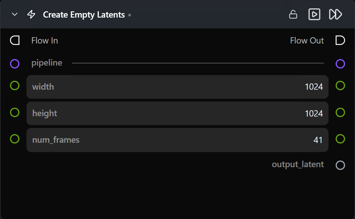 Create Empty Latents 算子节点外观