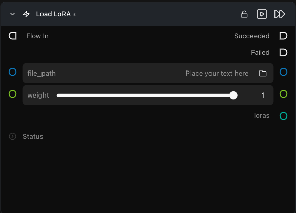 Load LoRA 算子节点外观